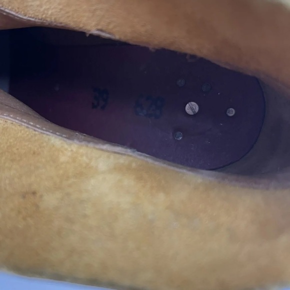 Shabbies Amsterdam Womens 39 US 8.5 Ankle Boots Cognac Tan Booties Leather 3" H - Picture 12 of 12